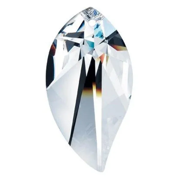 Leaf Crystal 3.5 inches Clear Prism with One Hole on Top