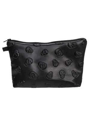 Leather Skull Cosmetic Bag