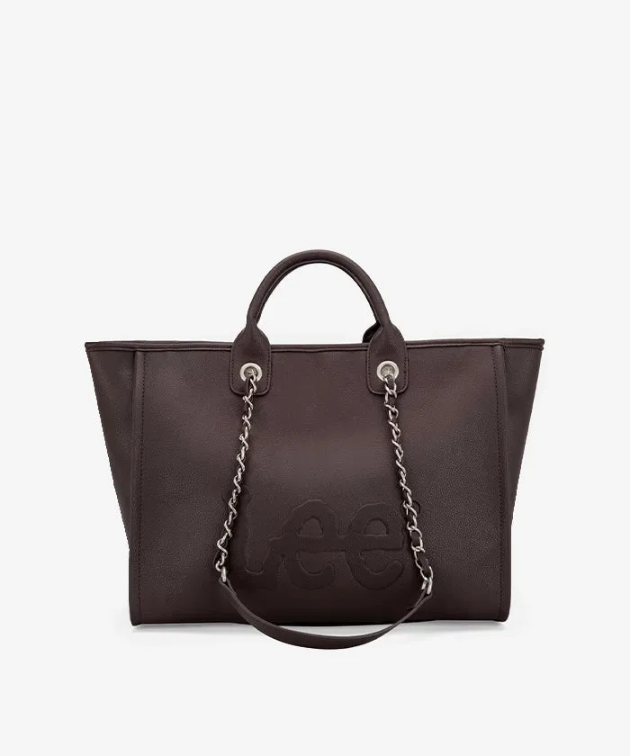 Lee Grain Leather Chain Shoulder Bag