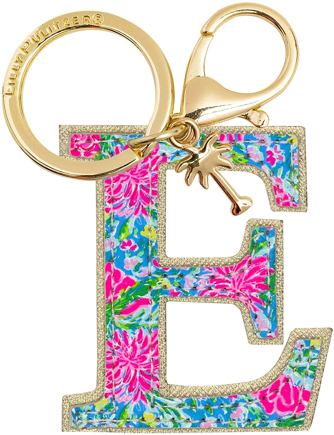 Lilly Pulitzer Leather Initial Keychain - E