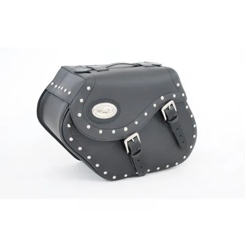 Longride Studded Iparex Saddlebags Black HC154A - 38 Liters