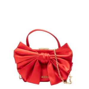 Love Moschino Red Satin Bow Crossbody Bag