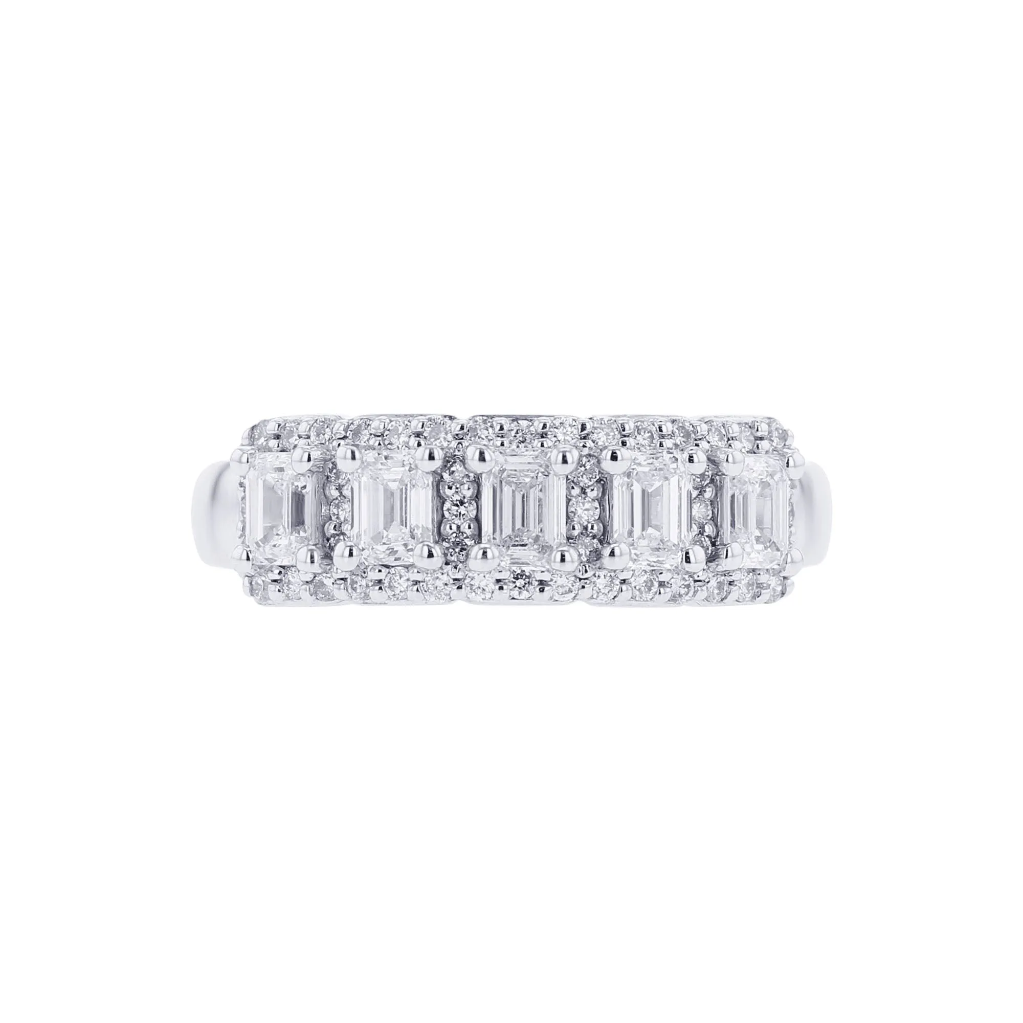 Lovella 5 Stone Halo Diamond Ring 1ct