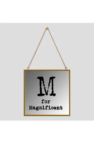 M For Magnificent Square Mirror Frame