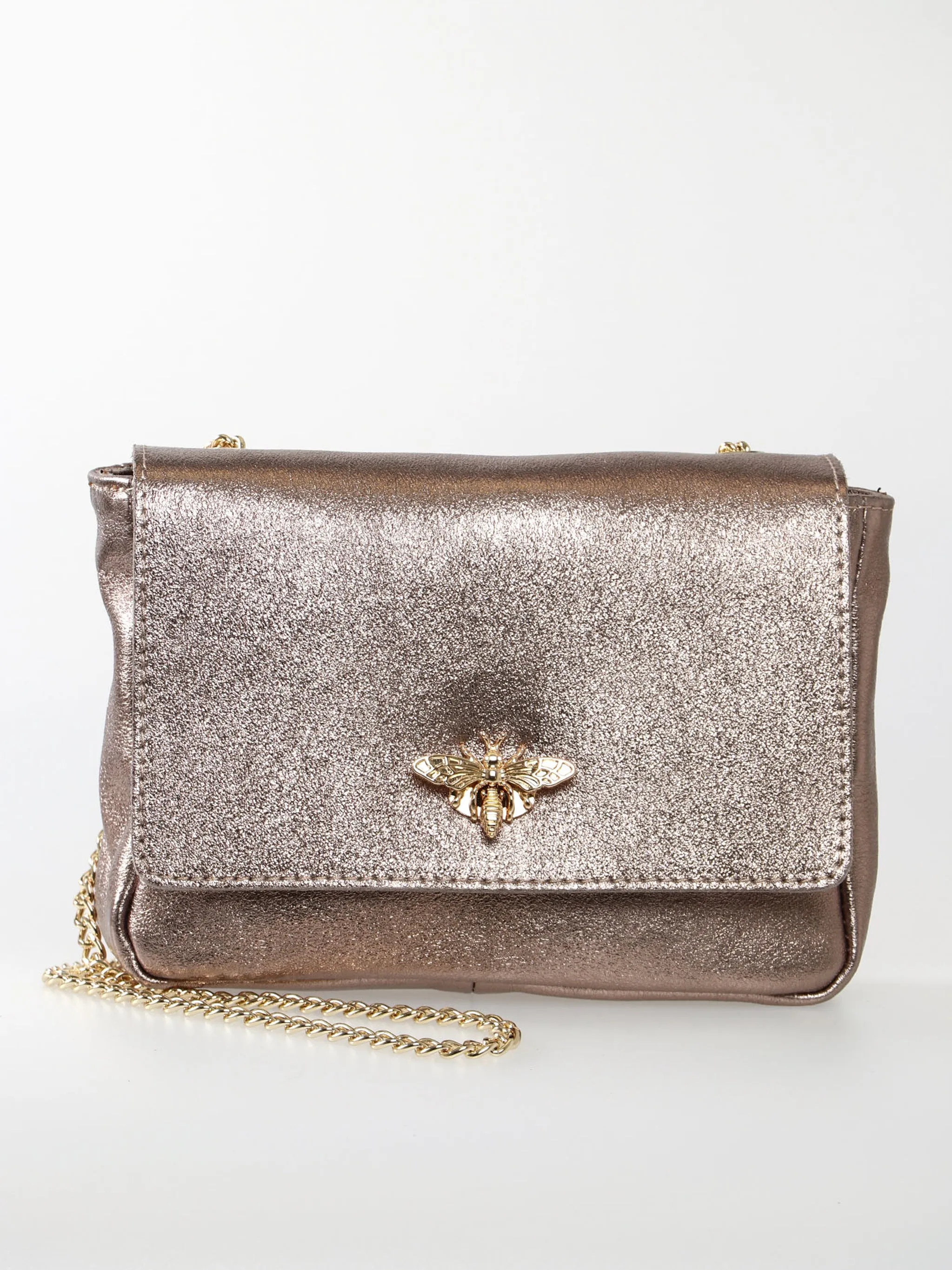 Maisie Crossbody Bag - Champagne, Metallic