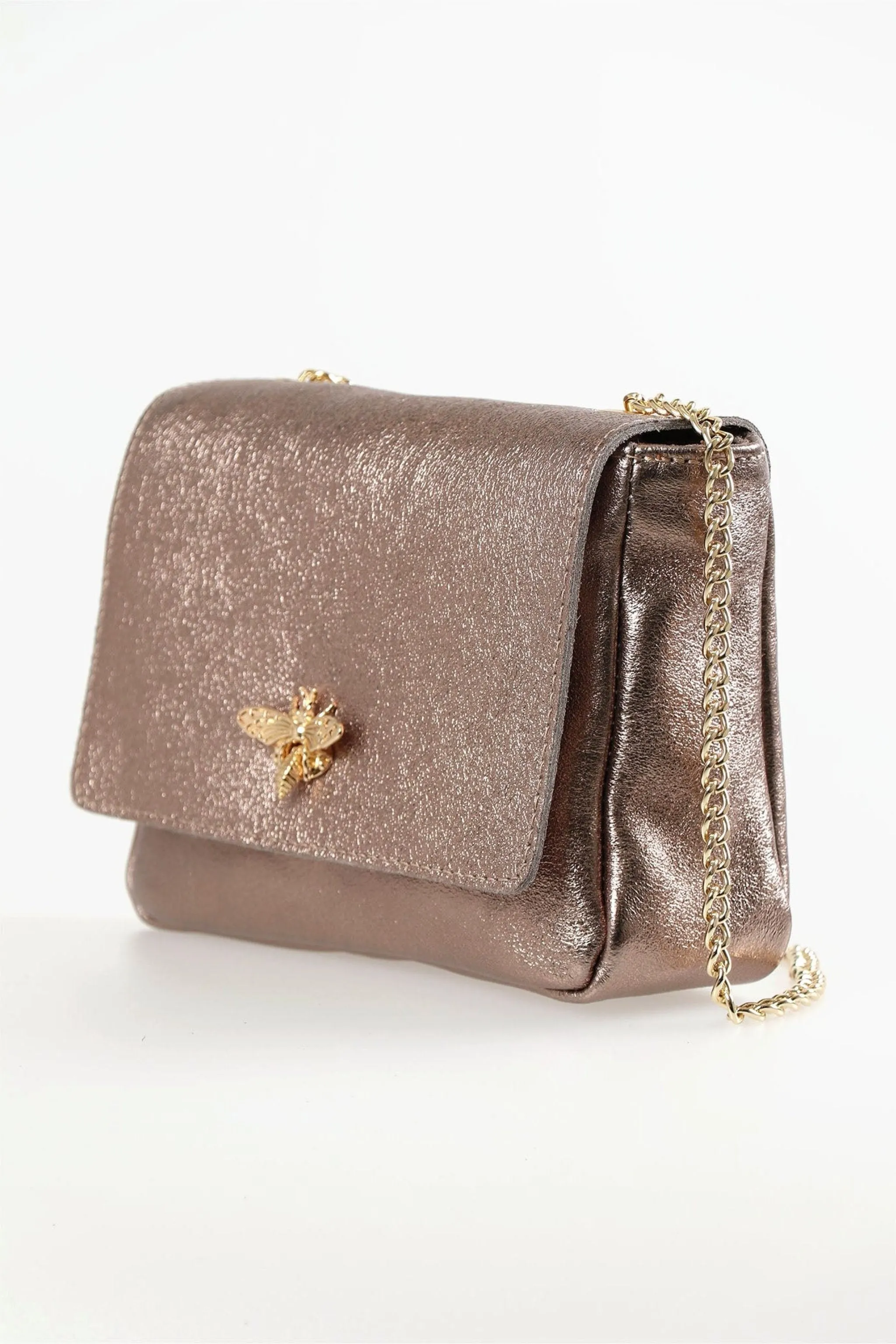 Maisie Crossbody Bag - Champagne, Metallic