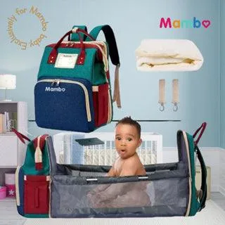 MamboBabyPh - 2in1 Crib & Diaper Bag Portable Foldable Travel Bed