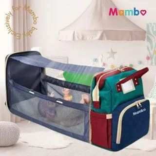 MamboBabyPh - 2in1 Crib & Diaper Bag Portable Foldable Travel Bed