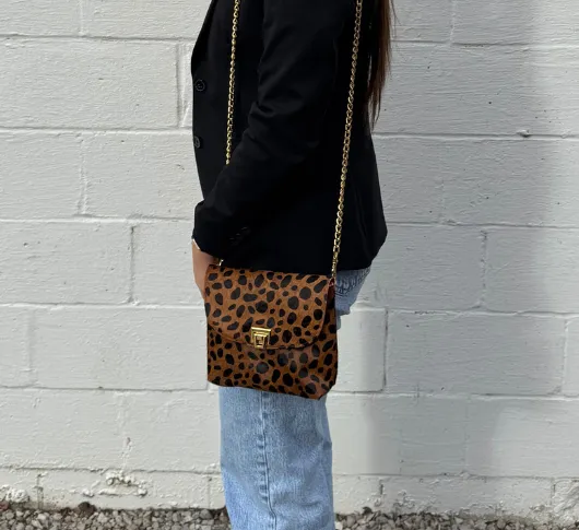 M.ANDONIA - Cheetah Crossbody Bag in Cheetah Calf Hair