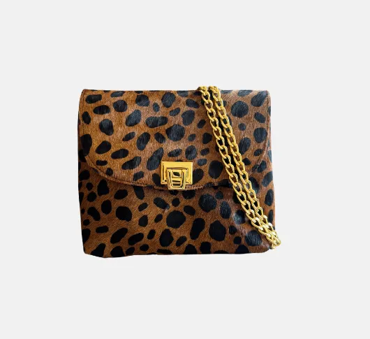 M.ANDONIA - Cheetah Crossbody Bag in Cheetah Calf Hair