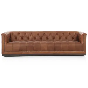 Maxx Leather Sofa, Heirloom Sienna