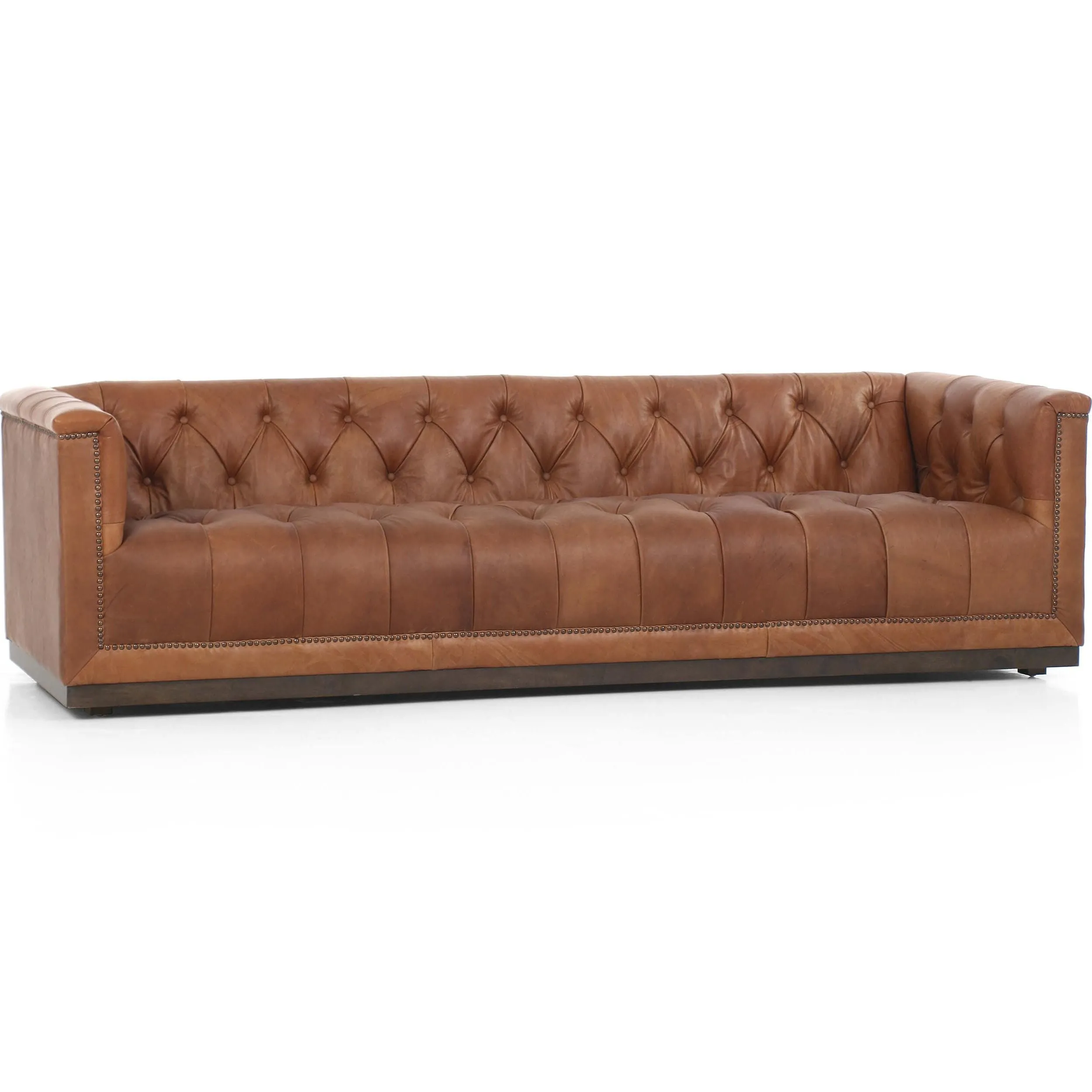 Maxx Leather Sofa, Heirloom Sienna