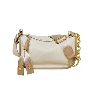 Medium White Saddle Bag