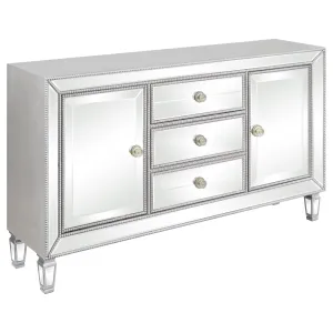 Metallic Platinum Accent Cabinet