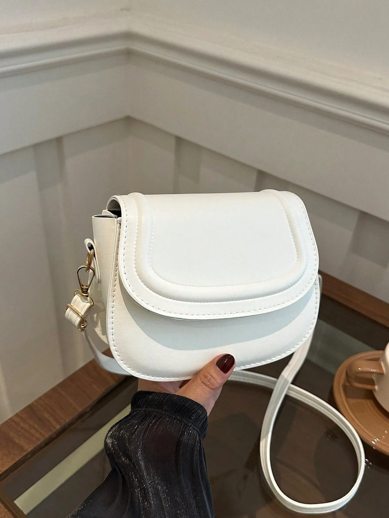 Mini Minimalist Flap Saddle Bag