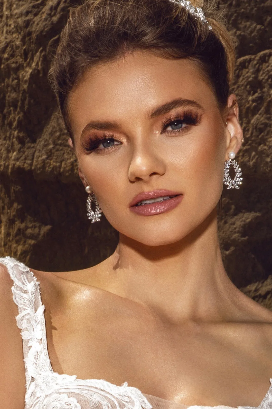 Miranda Pearl and Crystal Hoop Earrings