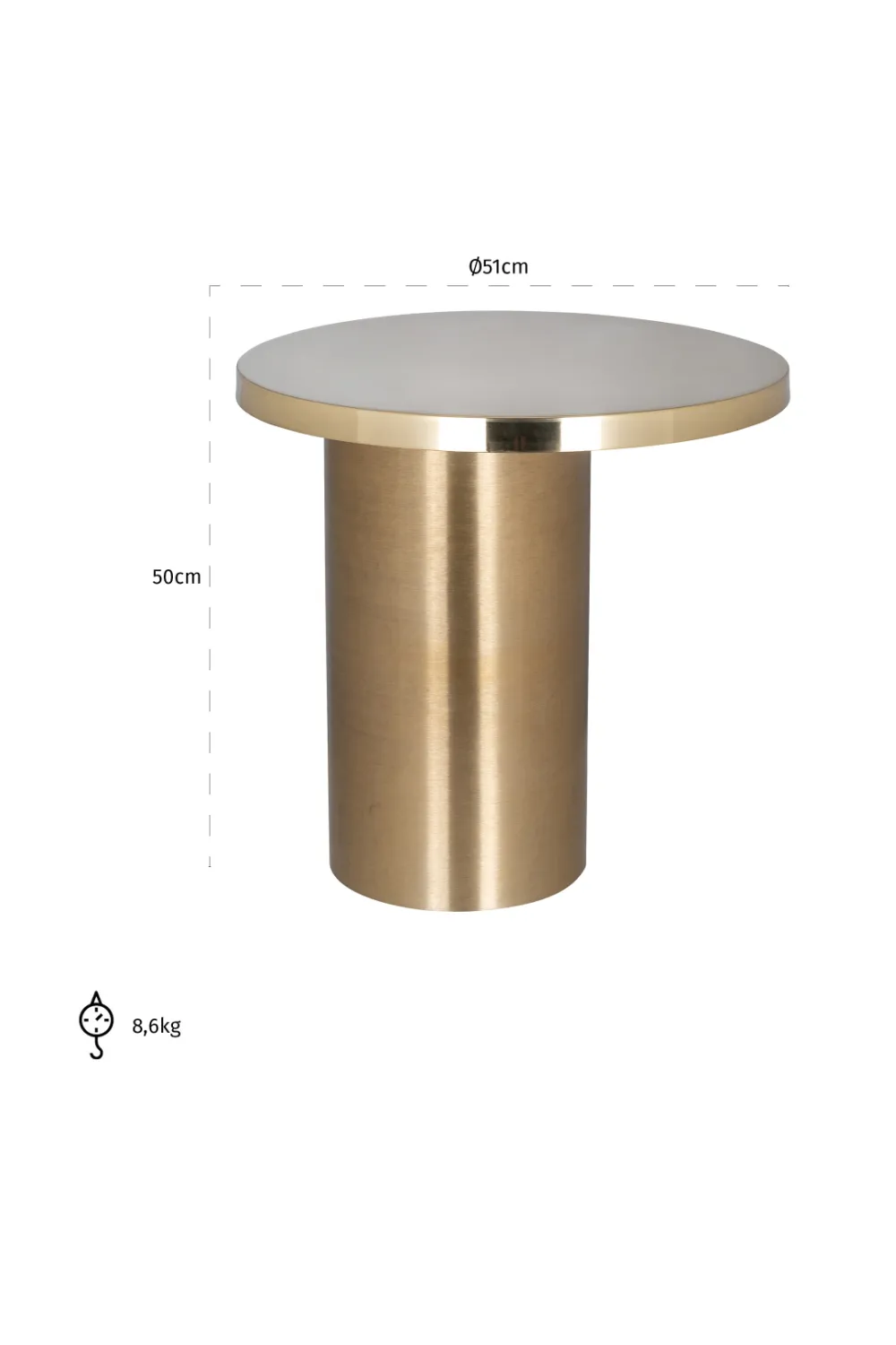 Modern Gold End Table | OROA Naya