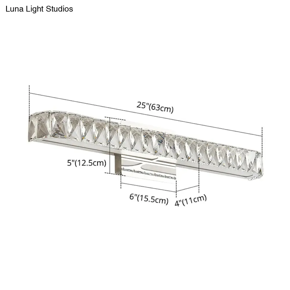 Modern Opulent Crystal Vanity Sconce for Bathroom