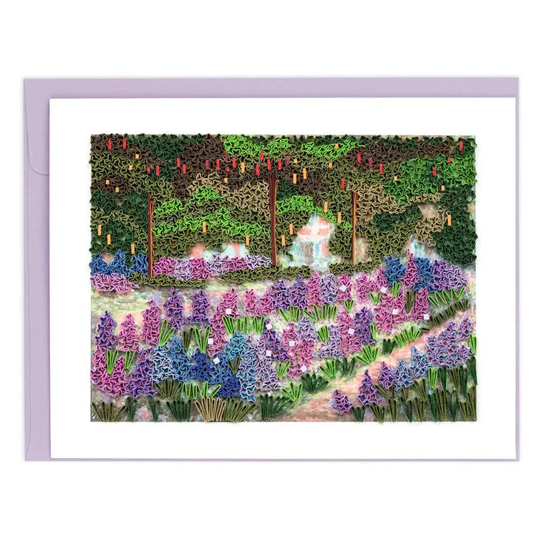 Monet The Artist's Garden at Giverny Quilled Greeting Card