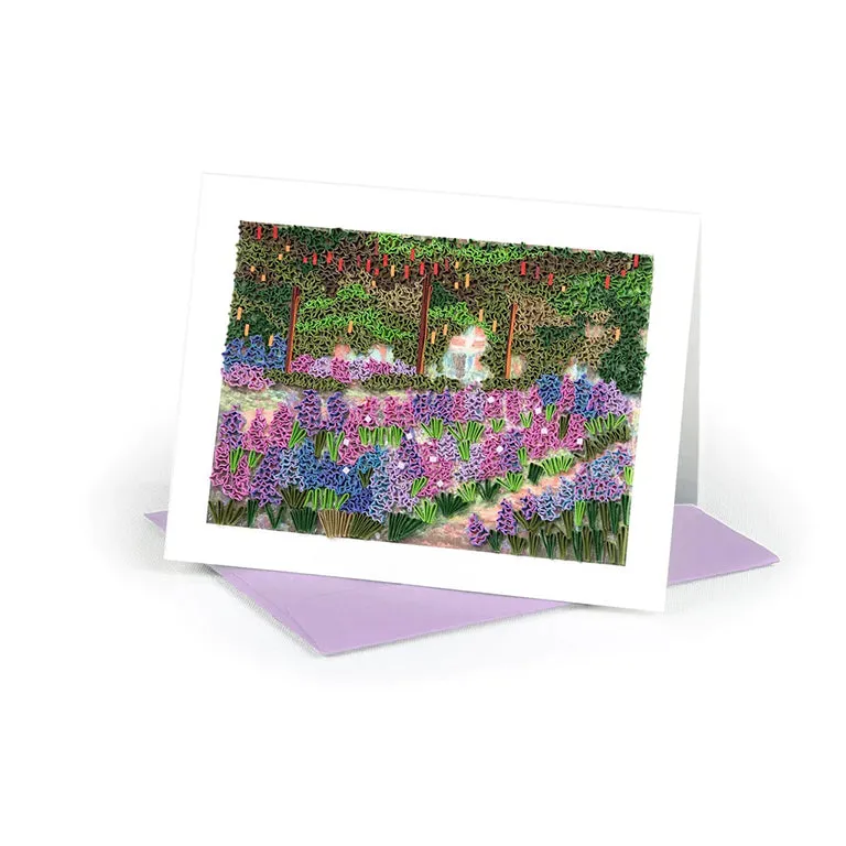 Monet The Artist's Garden at Giverny Quilled Greeting Card