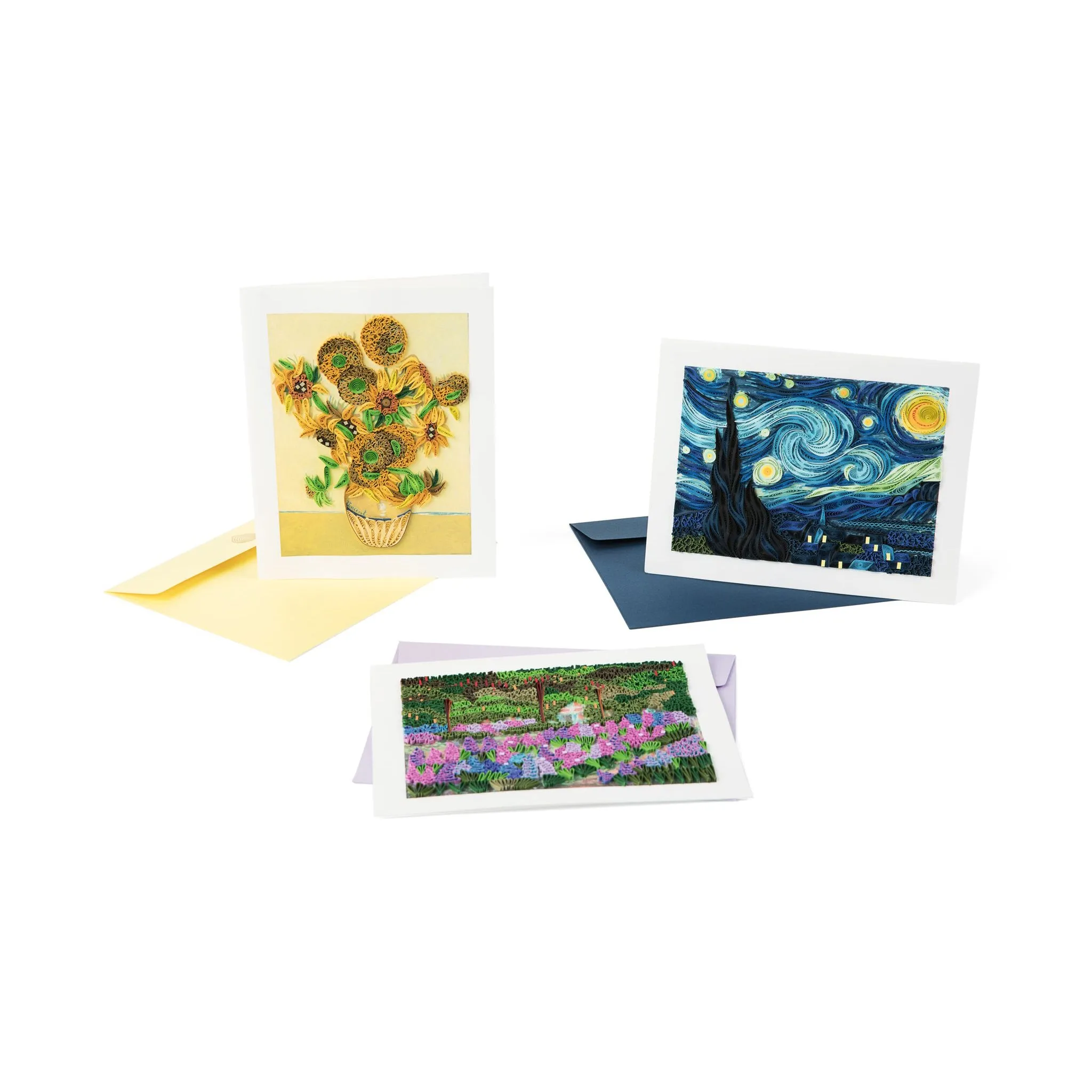 Monet The Artist's Garden at Giverny Quilled Greeting Card