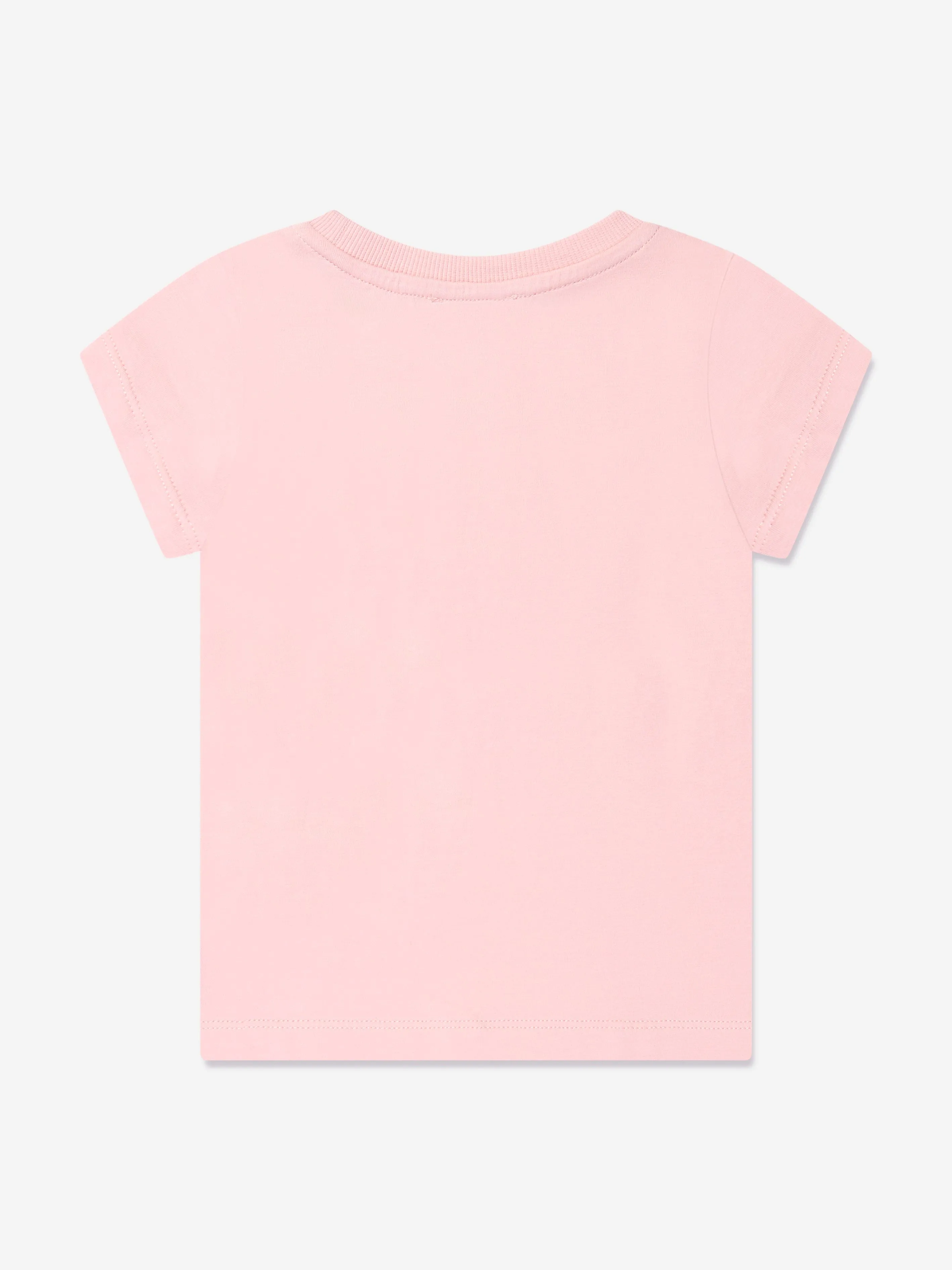 Moschino Girls Animal Print Logo T-Shirt in Pink