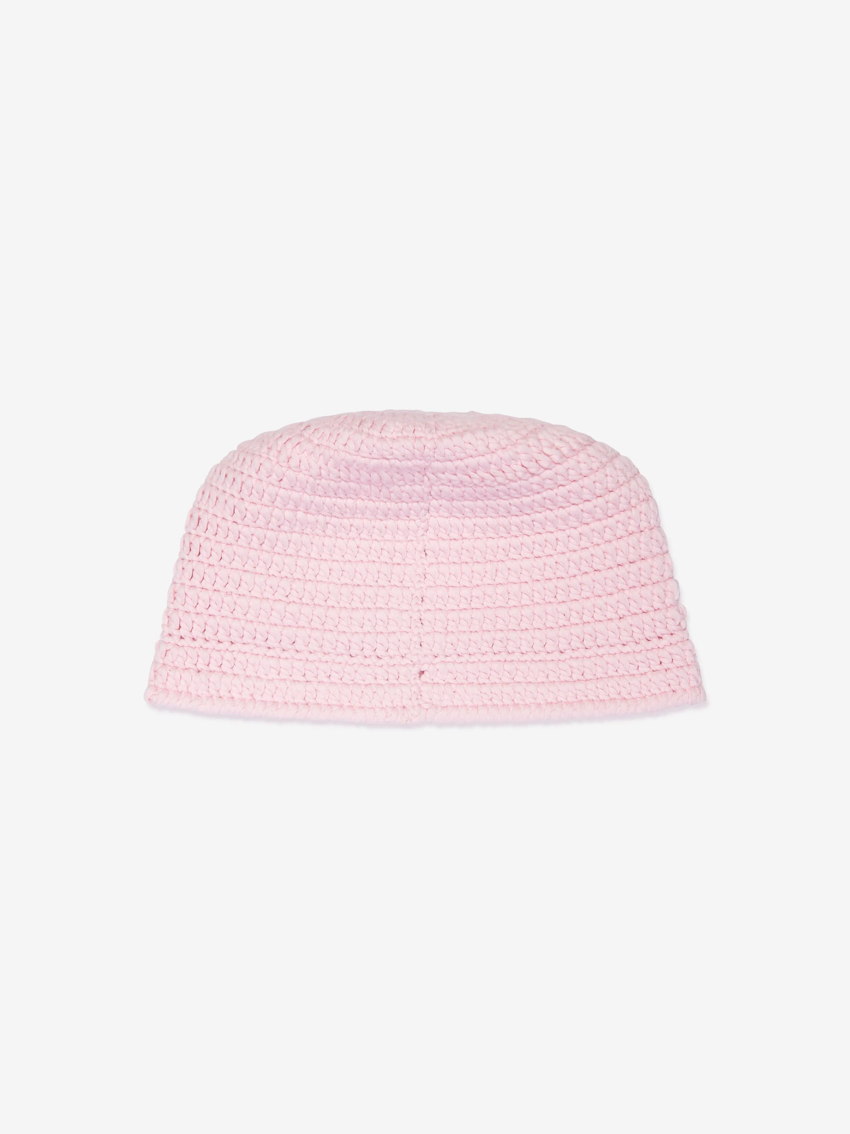 Moschino Girls Logo Bucket Hat in Pink