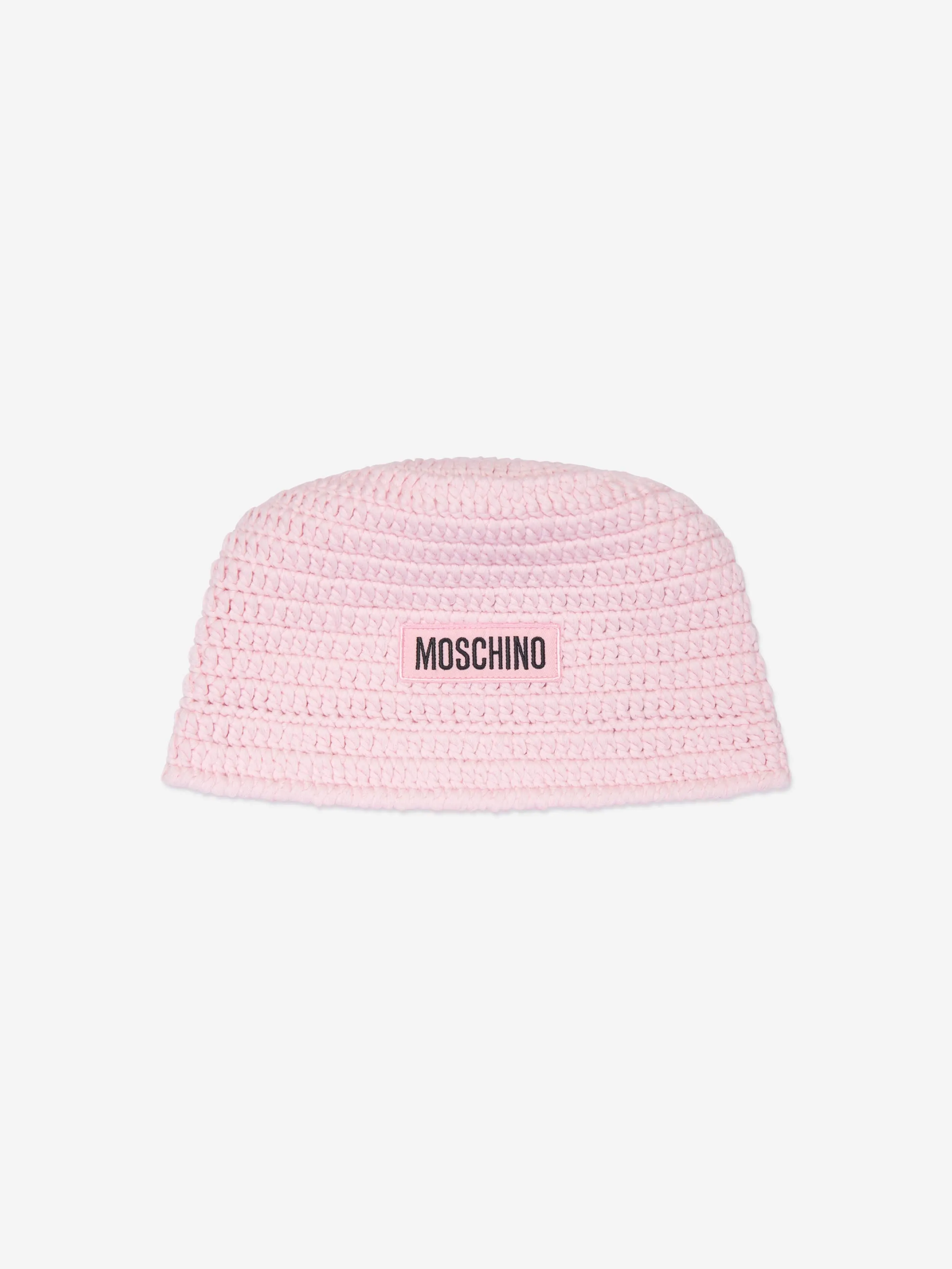 Moschino Girls Logo Bucket Hat in Pink