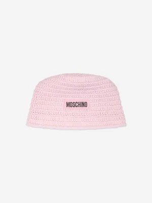 Moschino Girls Logo Bucket Hat in Pink