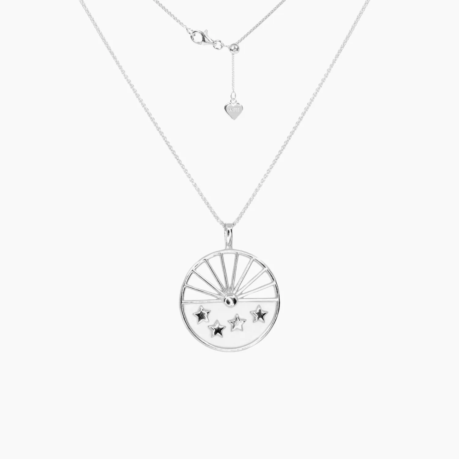 Mother of Pearl Sun & Stars Medallion (Silver)