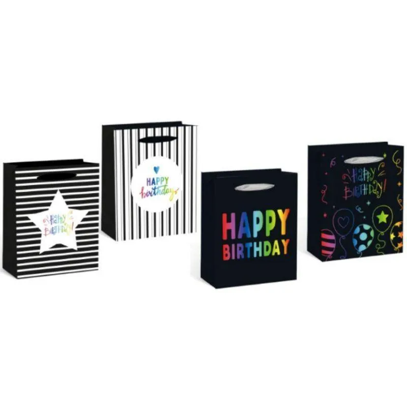 Multi-Colour Birthday Design XL Gift Bag - 32cm x 42cm x 11.5cm