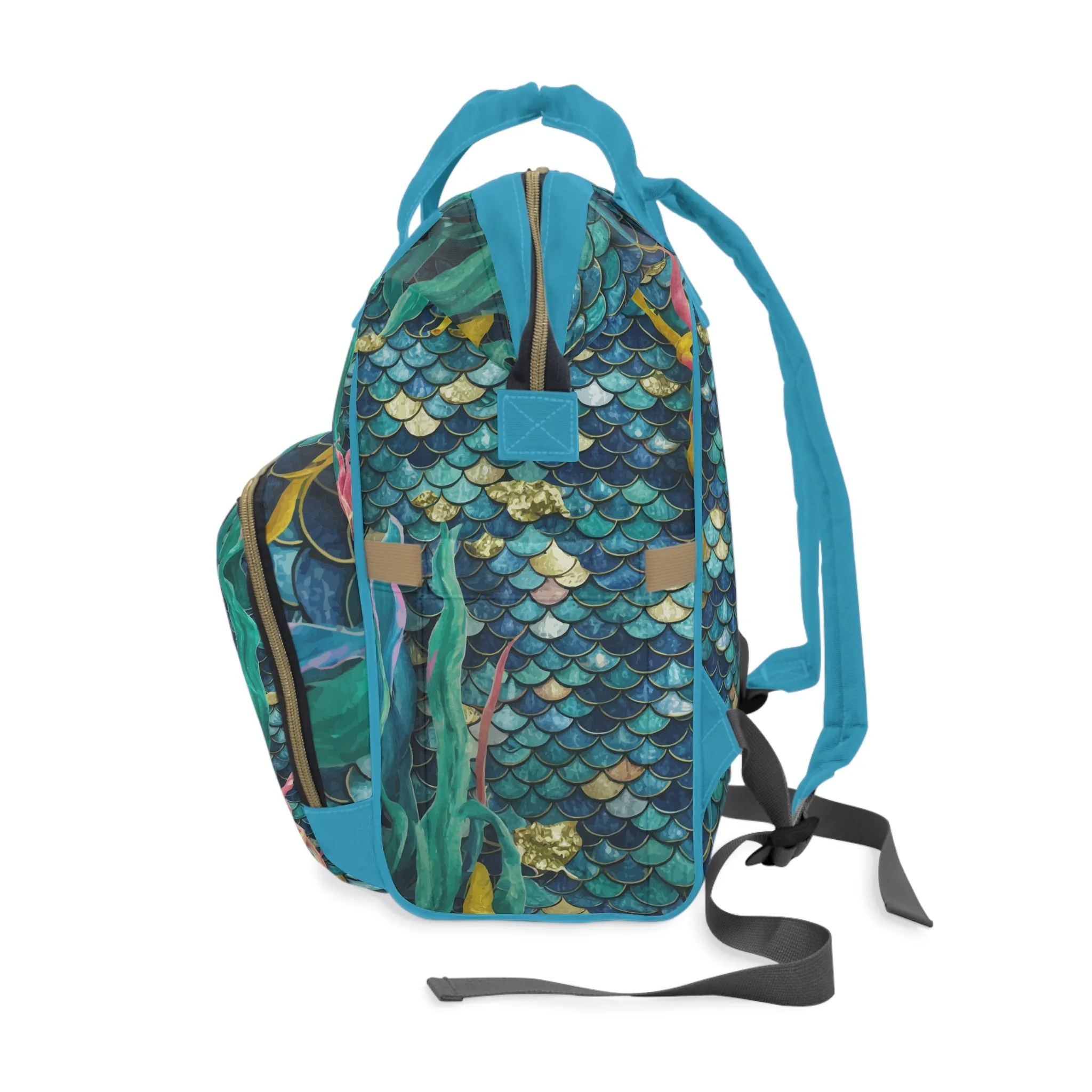 Multifunctional Diaper Backpack - Mermaid Scale Party