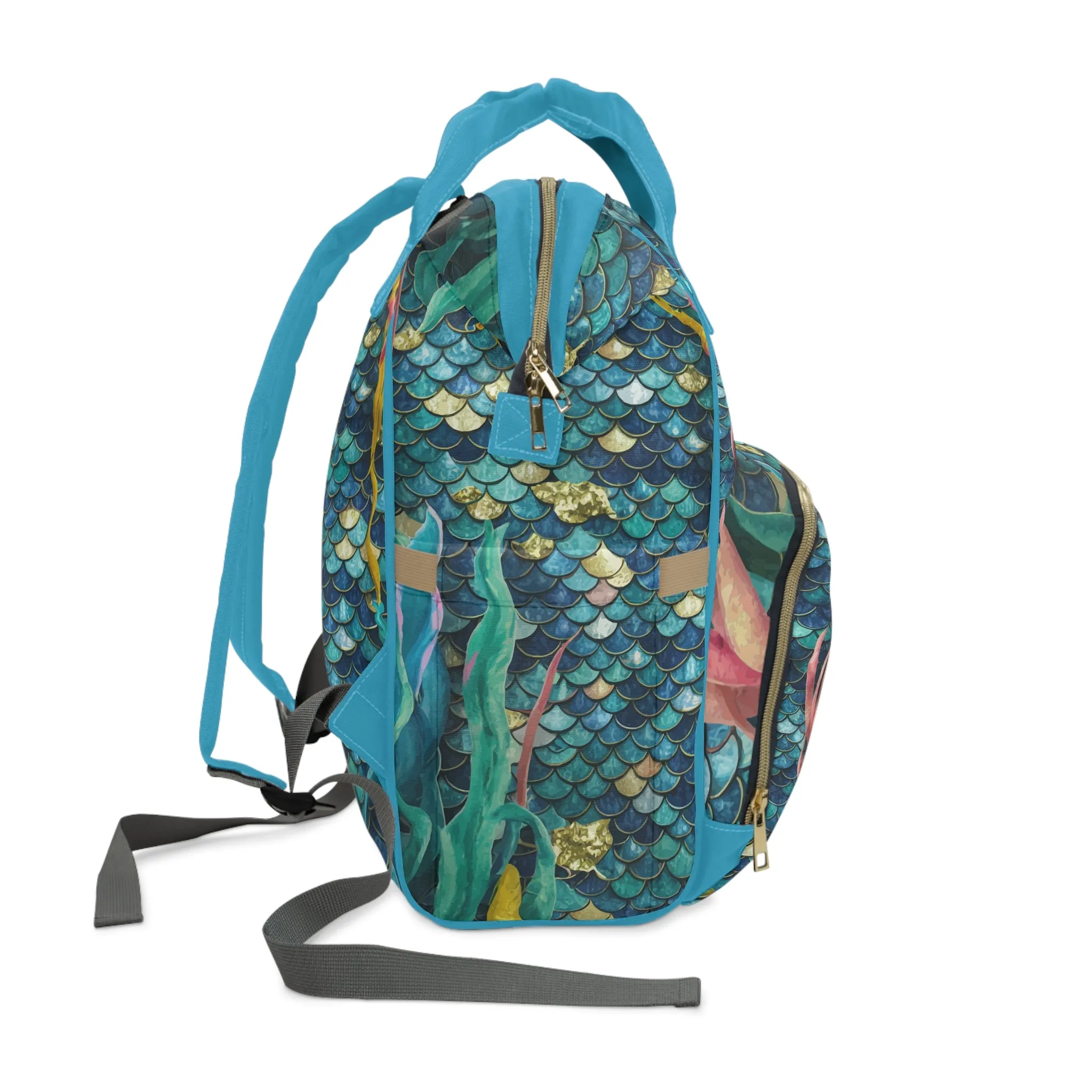 Multifunctional Diaper Backpack - Mermaid Scale Party