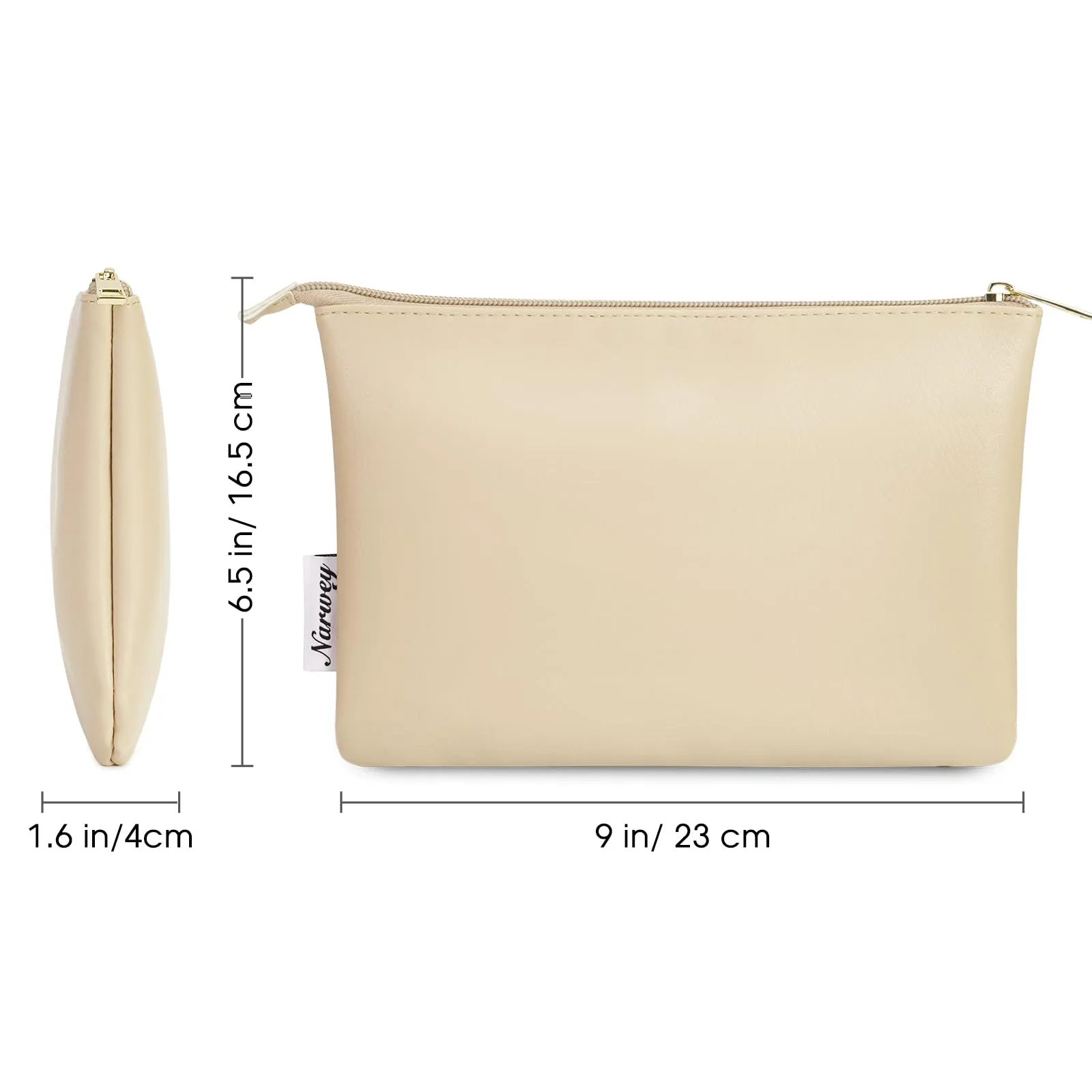 NARWEY Vegan Leather Travel Makeup Pouch - NW5808