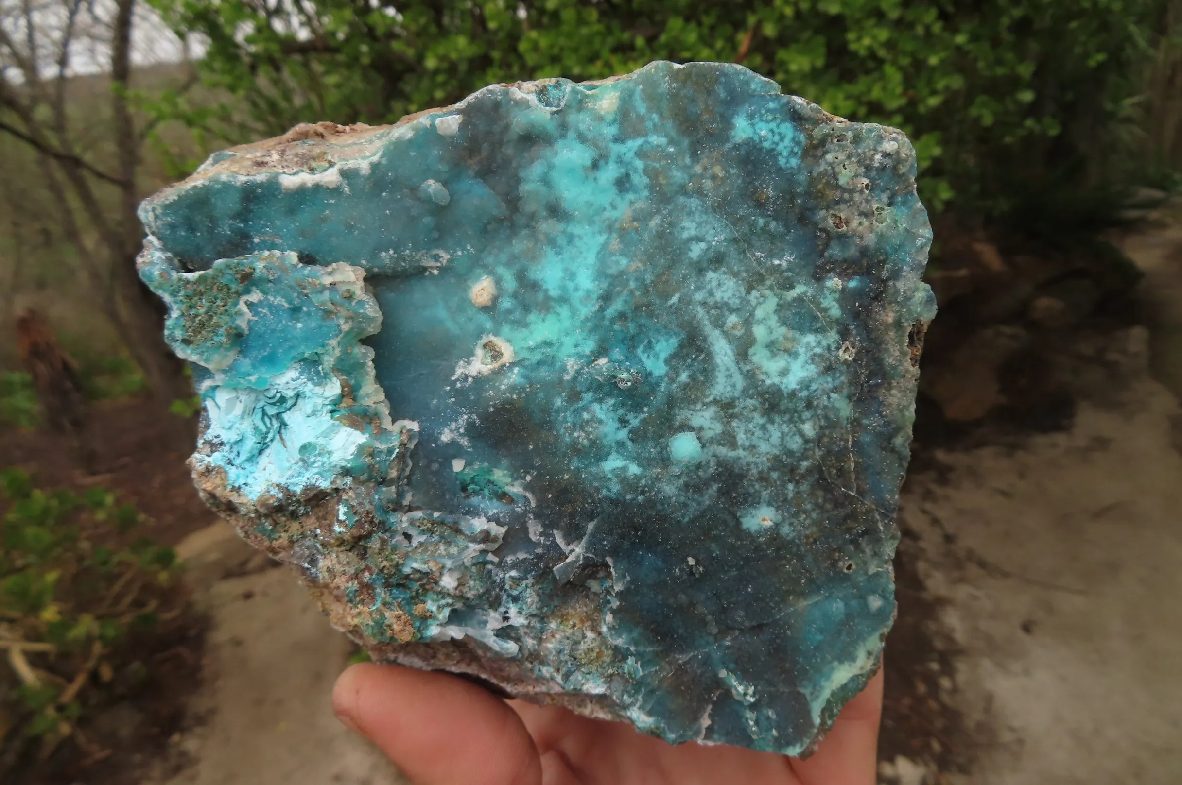 Natural Crystalline Drusy Chrysocolla Specimens x 2 From Kulukuluku, Congo