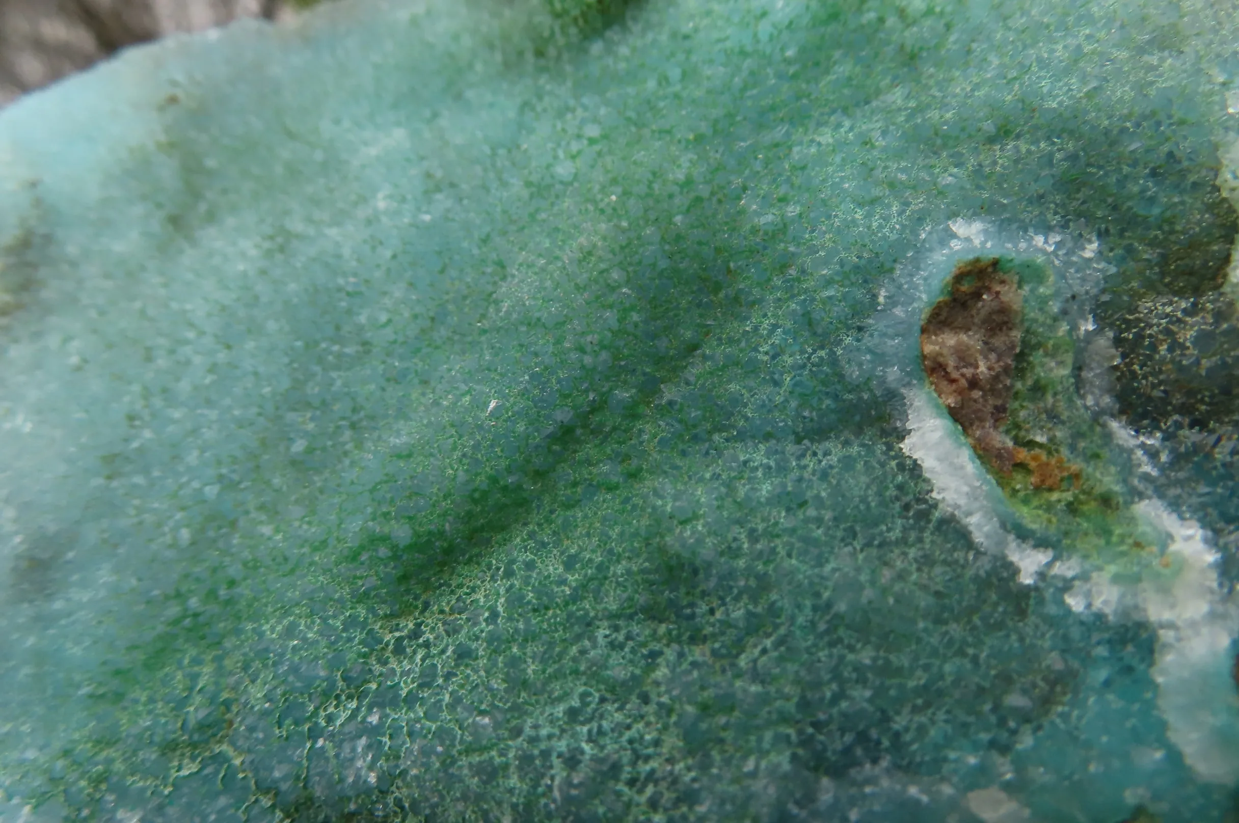 Natural Crystalline Drusy Chrysocolla Specimens x 2 From Kulukuluku, Congo