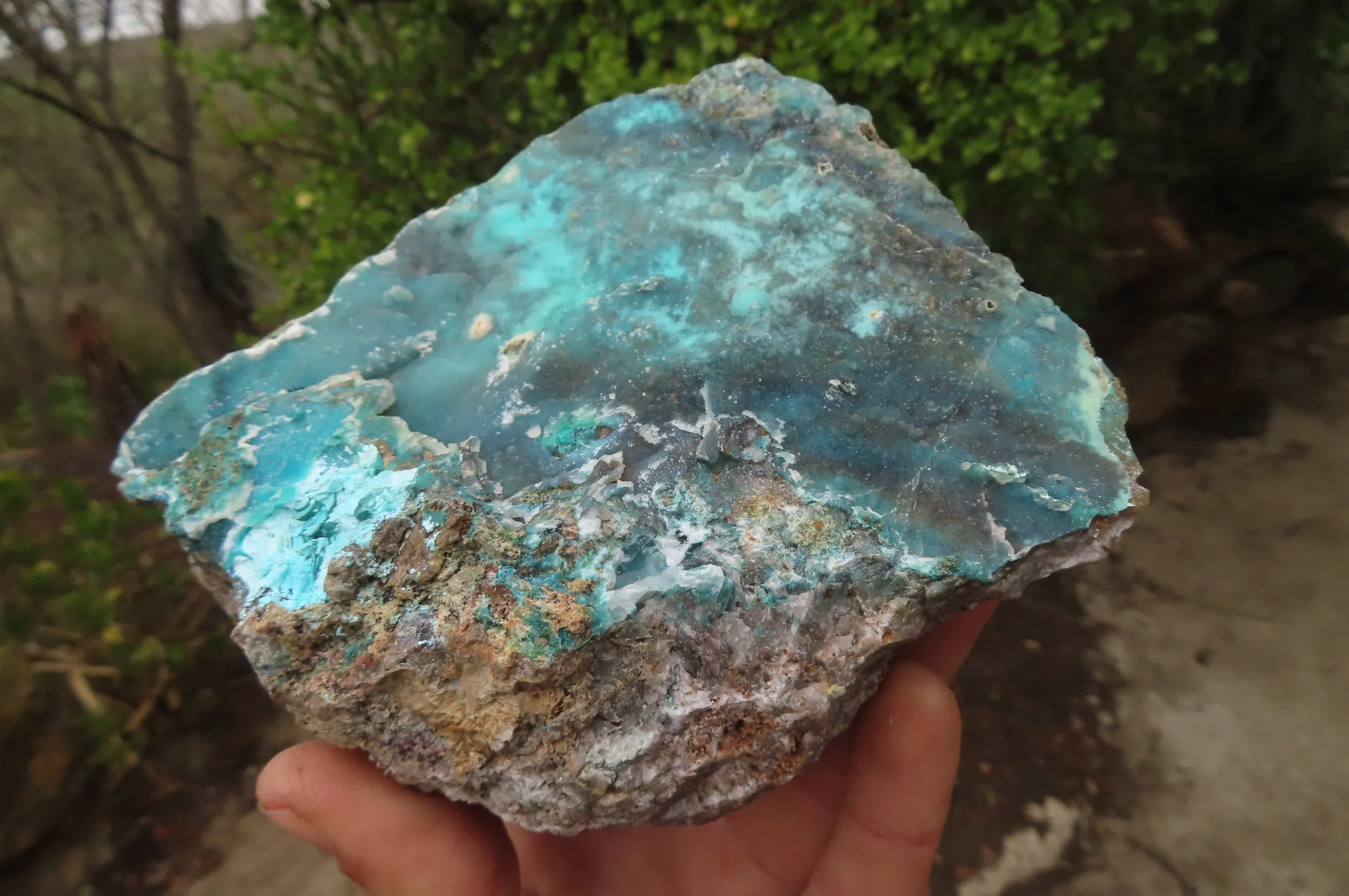 Natural Crystalline Drusy Chrysocolla Specimens x 2 From Kulukuluku, Congo