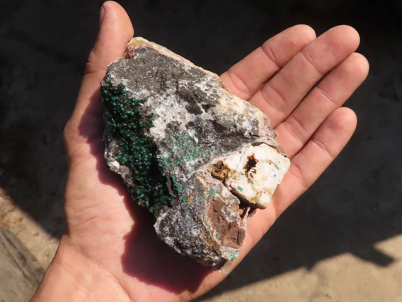 Natural Rare Ball Malachite On Drusy Quartz & Dolomite Matrix Specimens x 2 From Kambove, Congo