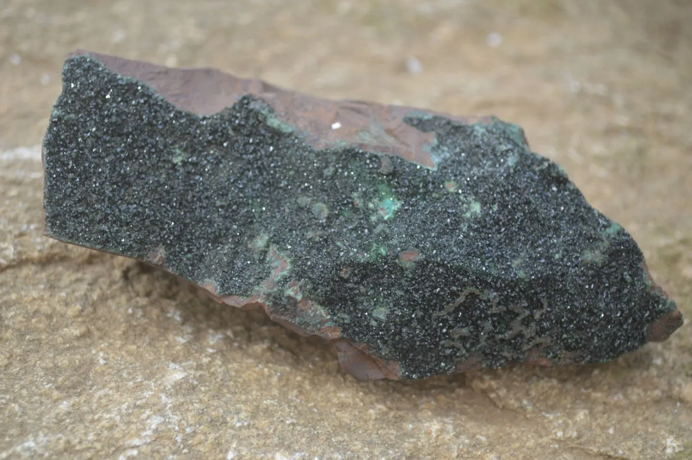 Natural Rare Copper Phosphate Libethenite Crystals On Dolomite Matrix Specimens x 2 From Congo