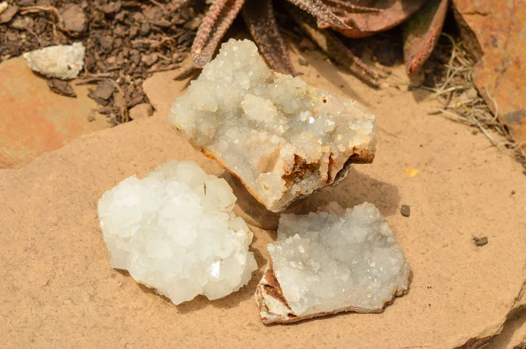 Natural Rare Mountain "Snow" Quartz Specimens x 15 From Alberts Mountain, Lesotho