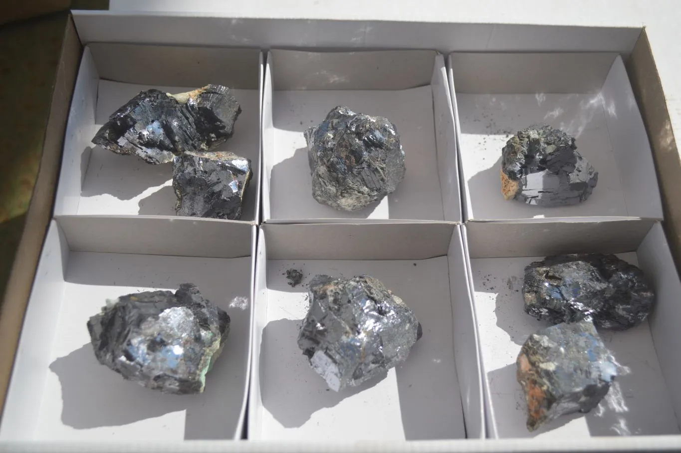 Natural Rare Silver Lead Galena Specimens x 8 From Namibia