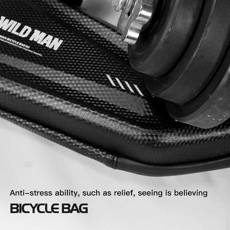 New bicycle tripod bag front tube rack hard shell bag bicycle storage bag waterproof bicycle storage bag outdoor tool