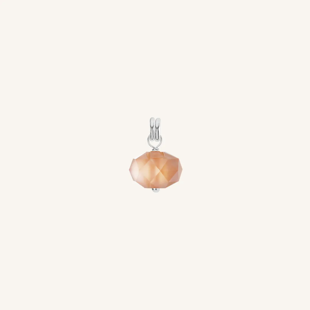 Opulent Orange Moonstone Charm - Stone of Hope