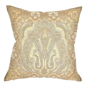 Opulent Tan Damask Throw Pillow Cover 20x20