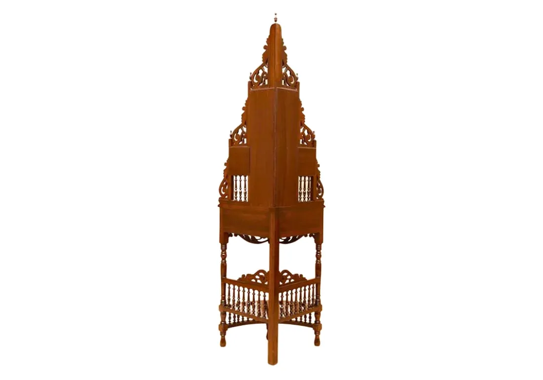 Opulent Teak Wooden Hand Crafted Corner