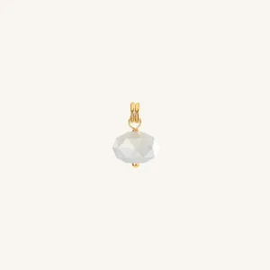 Opulent White Moonstone Charm - Stone of Hope