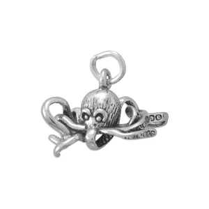 Oxidized 3D Magnificent Octopus Charm