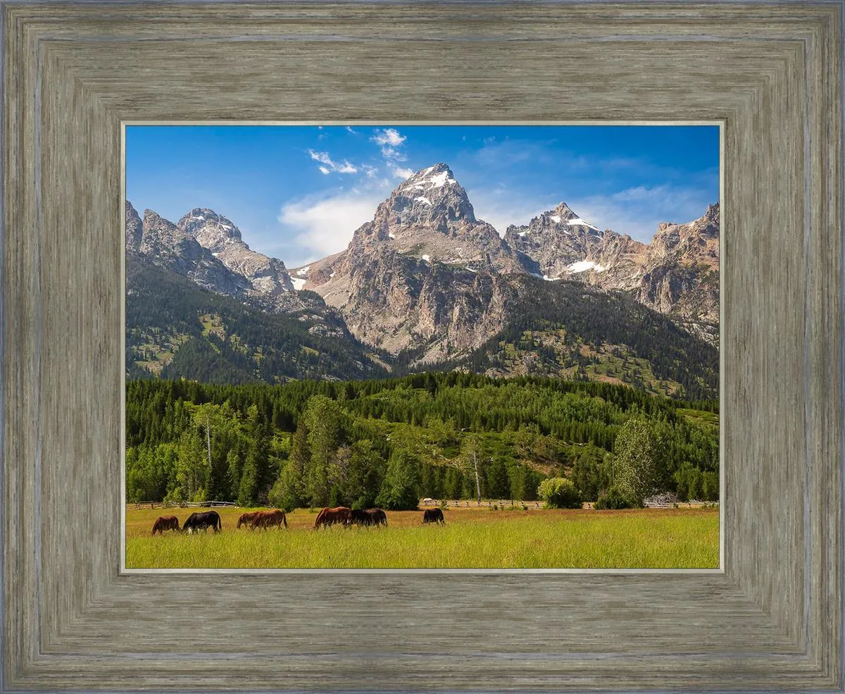 Panorama of Grand Teton Mountain Range, Wyoming