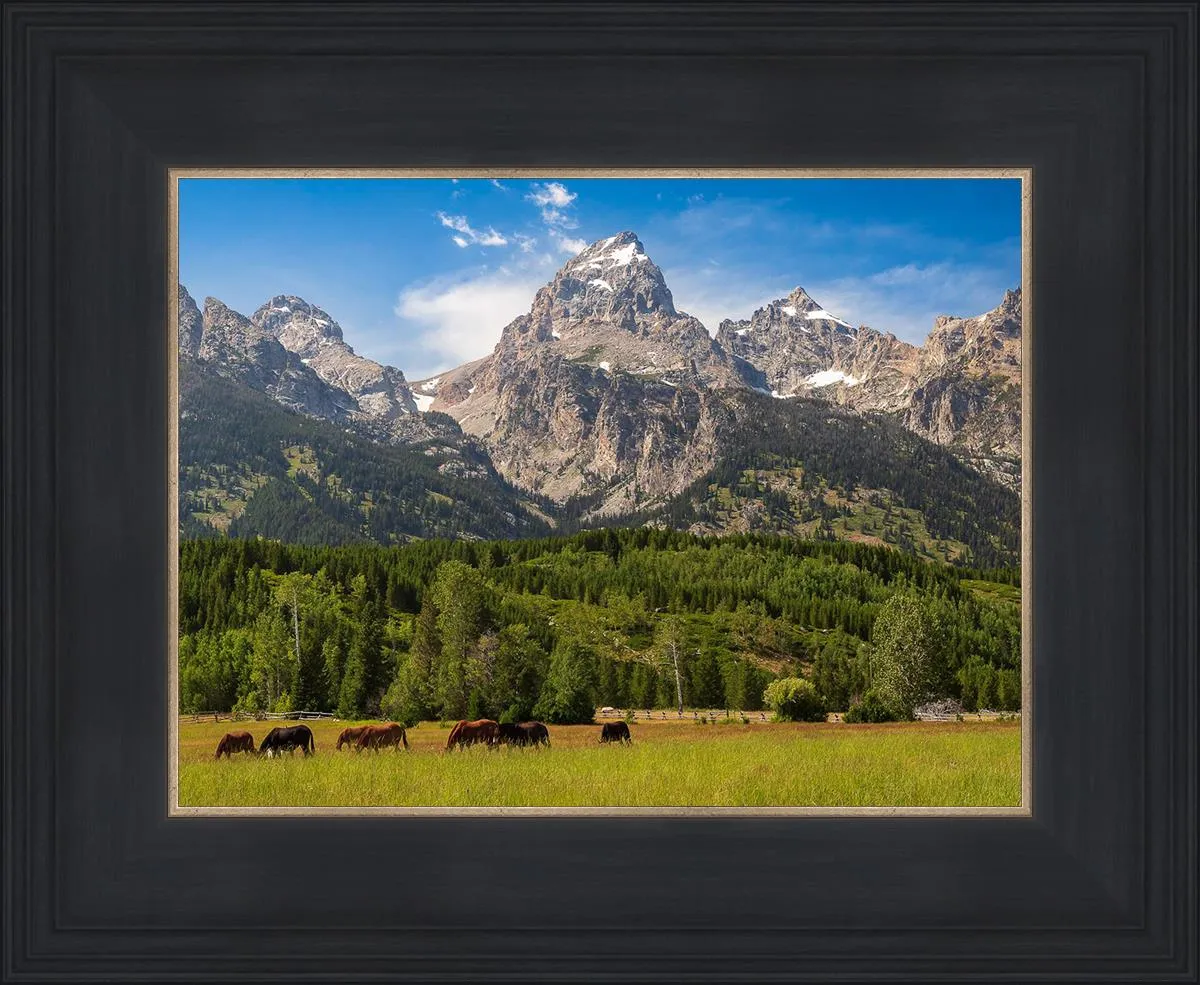 Panorama of Grand Teton Mountain Range, Wyoming