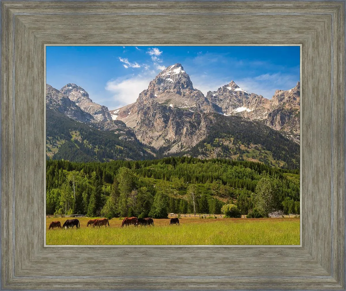 Panorama of Grand Teton Mountain Range, Wyoming